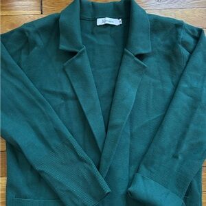 Deep Green Car Coat/Cardigan